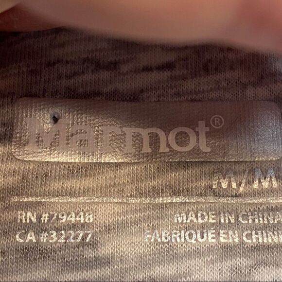 Marmot Gray Hooded Light Weight Pullover Top Size Medium - Picture 3 of 10
